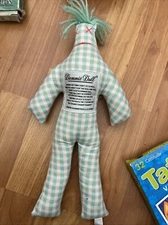 Plaid Checkered Green Blue Pink White DAMMIT DOLL, Voodoo 12" Tall