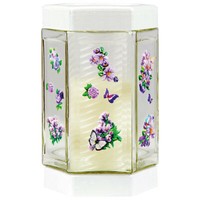 Windlicht Glas Inkl. Blumen Sticker Gartenlaterne Outdoor Windlichter Kerzenglas