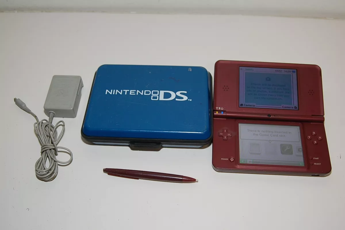 Nintendo DSi XL Launch Edition Handheld System - Burgundy w/ Case & Charger