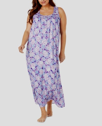 Dreams & Co. Übergröße Plum Burst Blütenblätter ärmellose lange Strickliege Größe 2X
