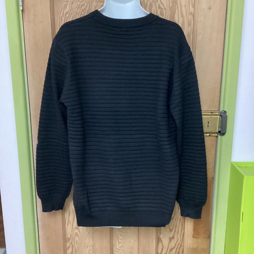 Roll Neck Jumper Blue XL Vertically Ribbed Warm - Picture 5 of 6