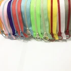 5-20pcs hit color 30-60cm openings resin zipper pull ring zipper head 12-24inch