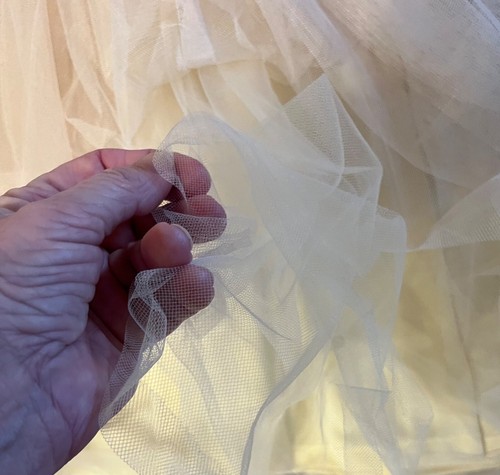 $89 Hannah Banana Big Girl 14/16 Party Dress Ivory Tulle Midi Gold Sara Sara - Picture 6 of 8