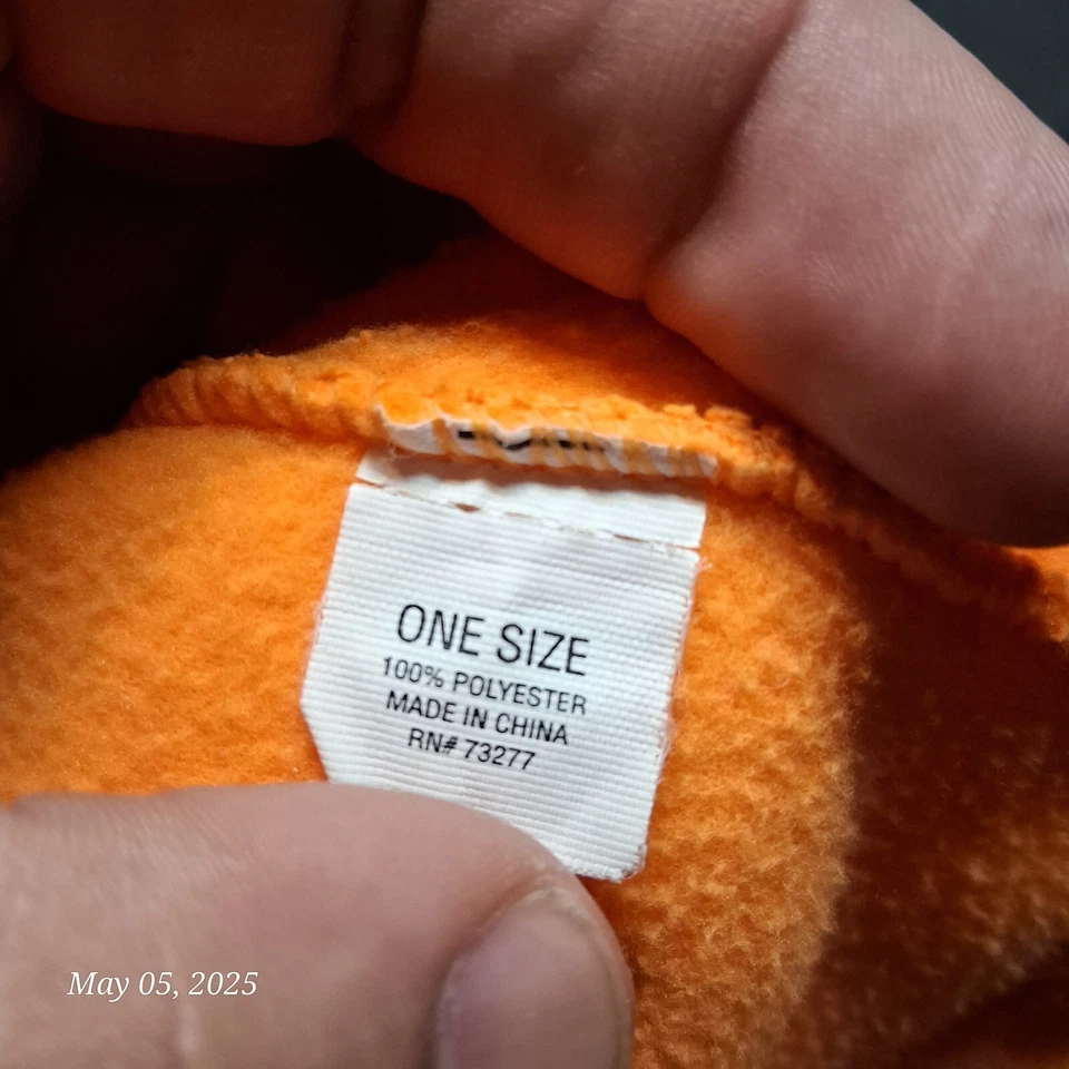 Blaze безопасности оранжевый флис охоты шляпа капюшон пуловер длинный шеи скольжения - Изображение 4 из 4