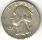 USA - 1952P - Washington ¼ $ - Silver Eagle - no mint mark - #14639RG