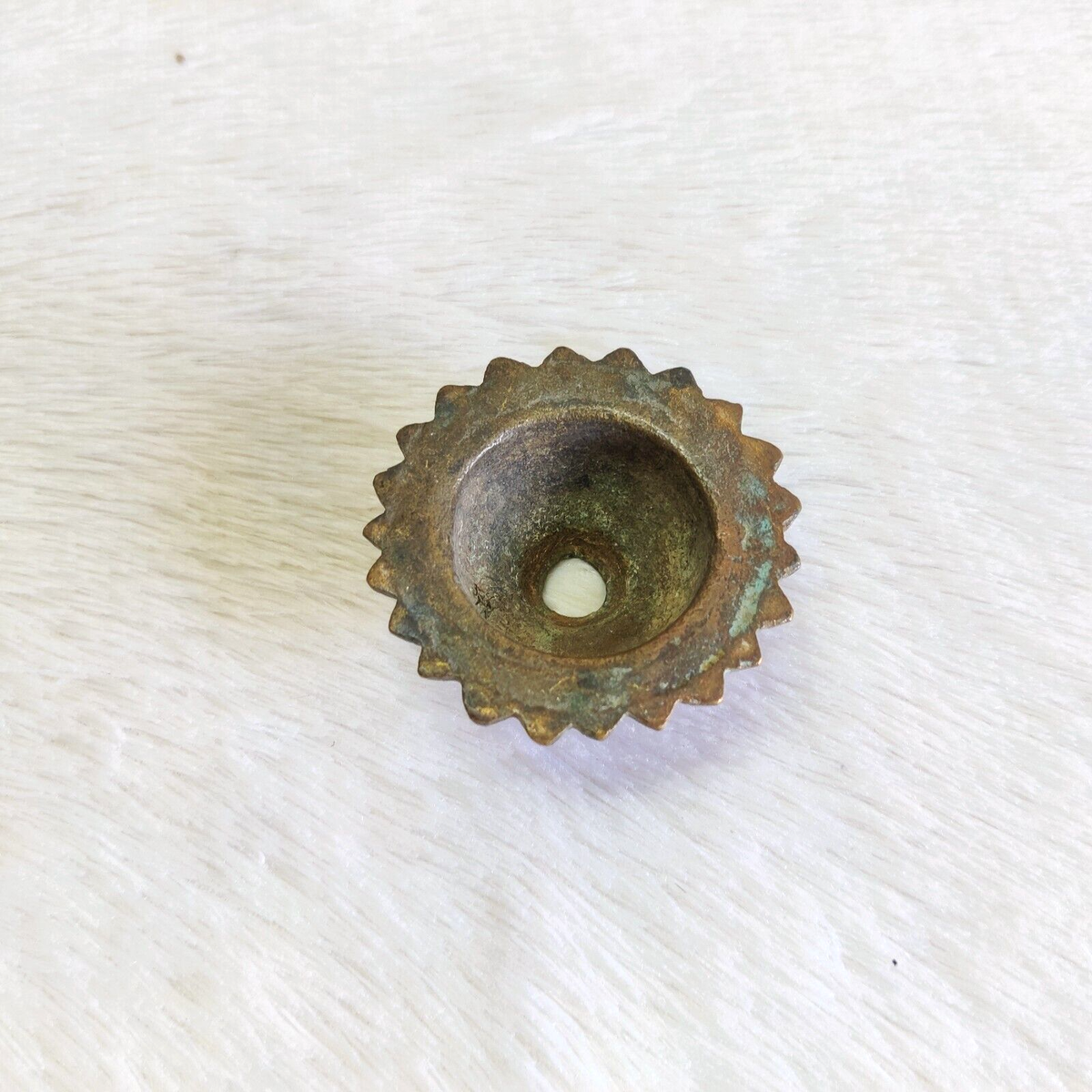 1930s Vintage Handcrafted Brass Door Flower Decorative Collectible