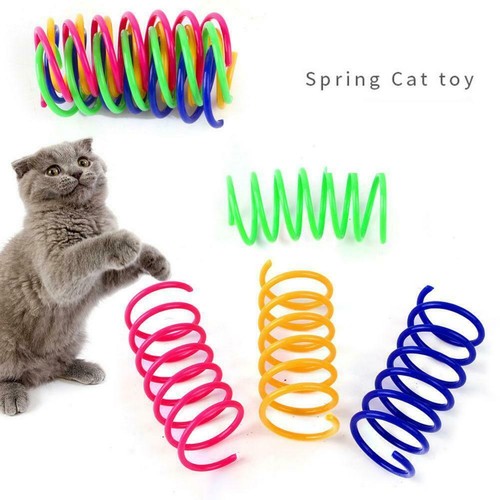 Coloridos de resorte para gatos de plástico juguetes para gatos accesorios para gatos | eBay