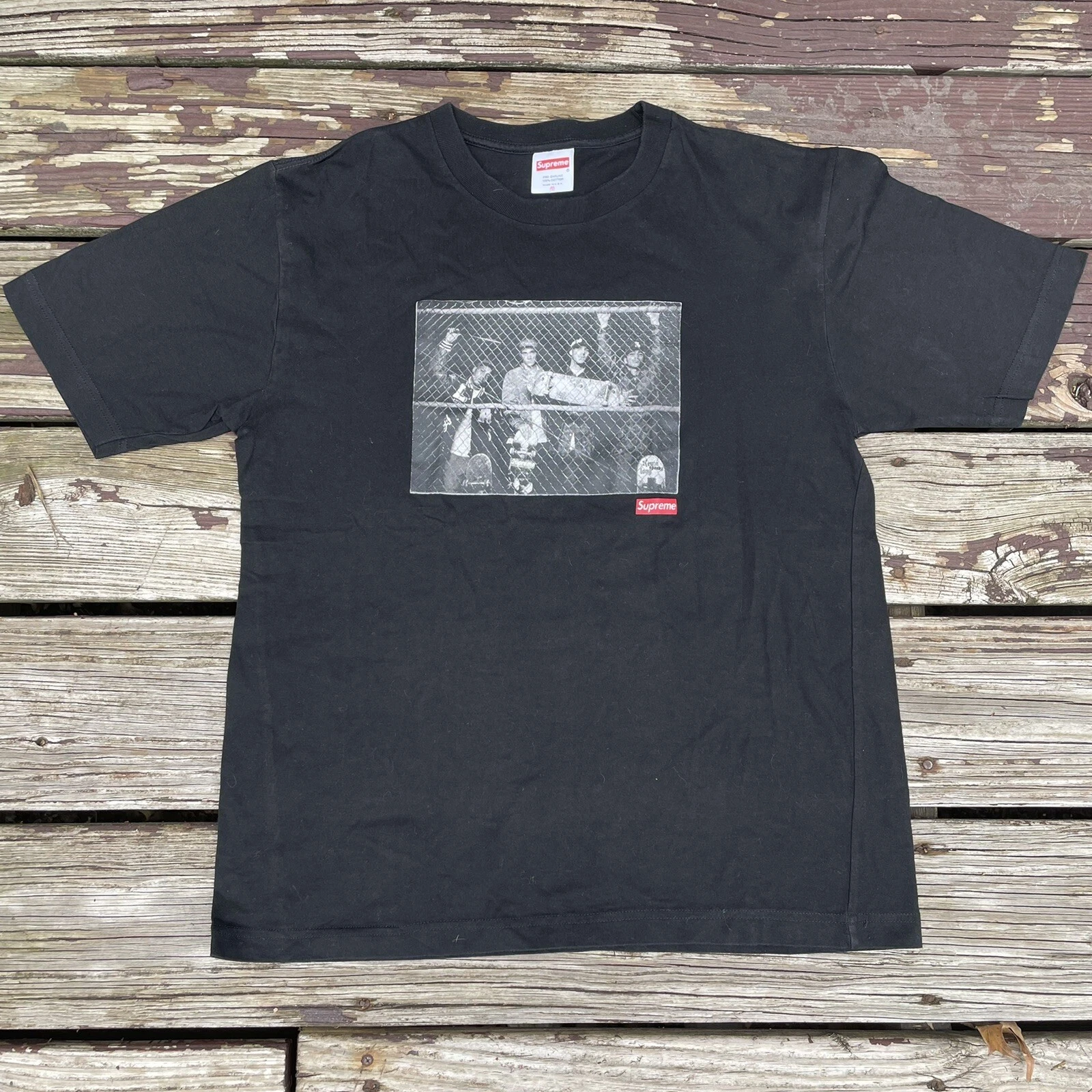 Supreme Skateboarders Tee Black Short Sleeve Graphic Tee Shirt Sz Medium