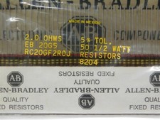5 Vintage Allen Bradley RC20GF2R0J 2 Ohm 1/2W 5% Carbon Comp Resistors