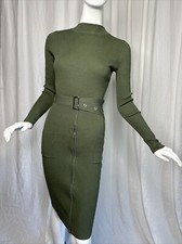 NWOT Fashionnova Knitted Dress Size M Zipper Pockets