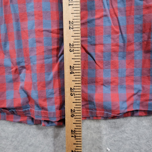 Ariat Kirby Stretch Langarmshirt Damen XL tailliert rot (rosa) blau Gingham - Bild 11 von 12