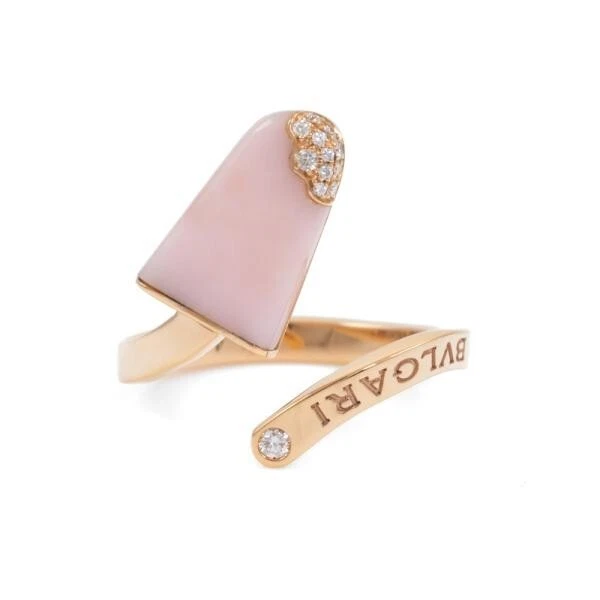 Anillo de gelati de oro rosa de 18k ópalo rosa Bvlgari Foto 3 de 4