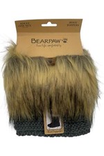 BEARPAW Women's Comfort Knit Faux Fur Boot Toppers Charcoal