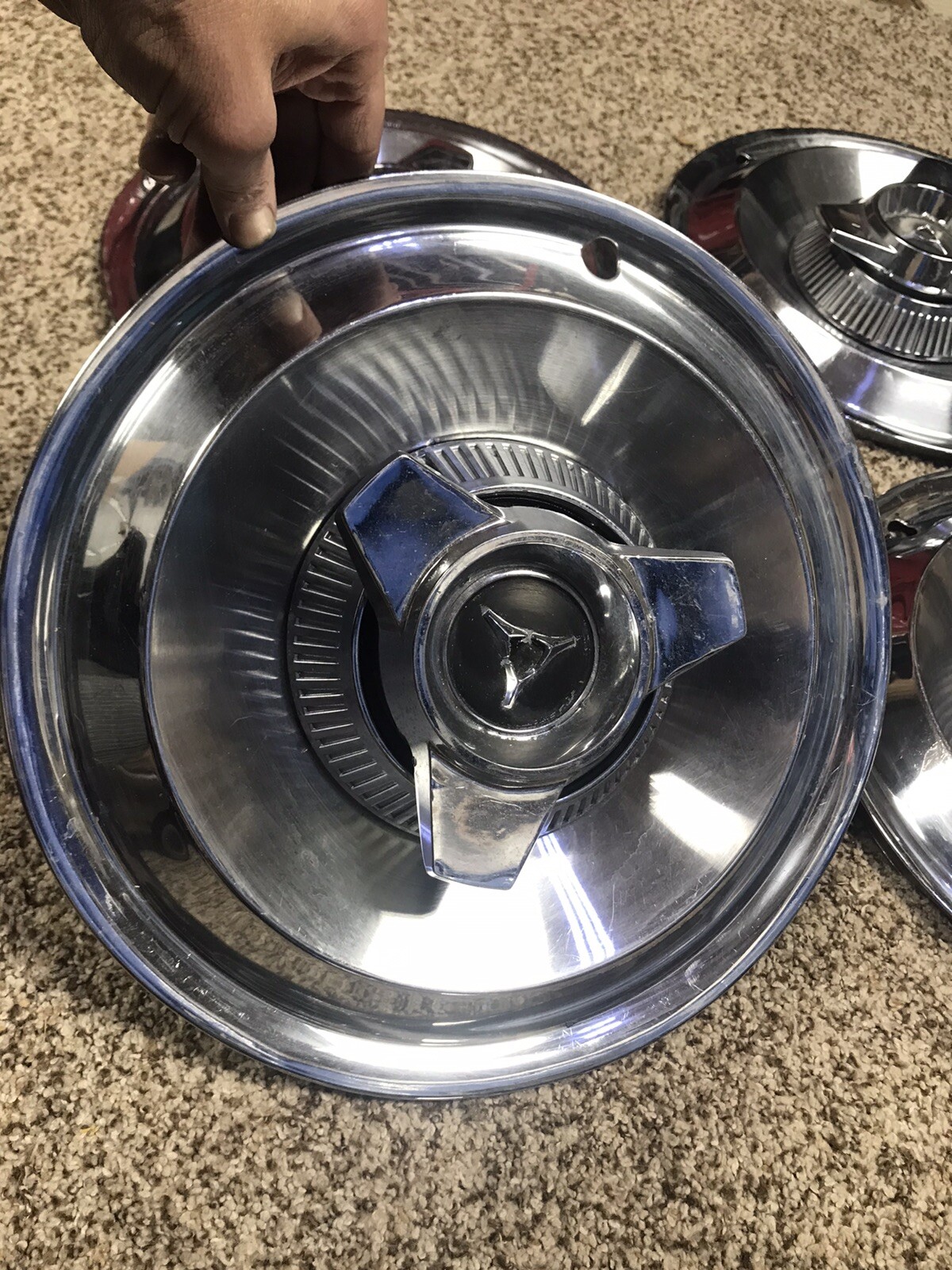 Set (4) 1964 1965 Dodge Spinner Hub Caps 14" Mopar Wheel Covers Hubcaps