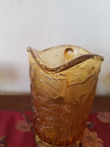 C. 1898 Admiral George Dewey "Gridley You May Fire When Ready" Amber Pitcher - Picture 18 of 24