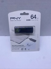 PNY P-FD64GATT03-GE Attach  64GB USB 2.0 Flash Drive - Black