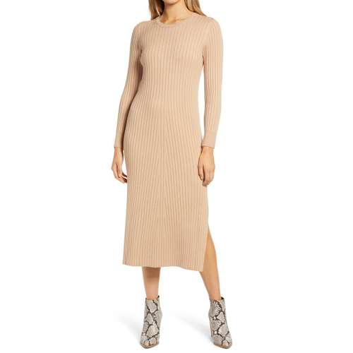 Bff Hollie Sweater Dress M Ribbed Knit 