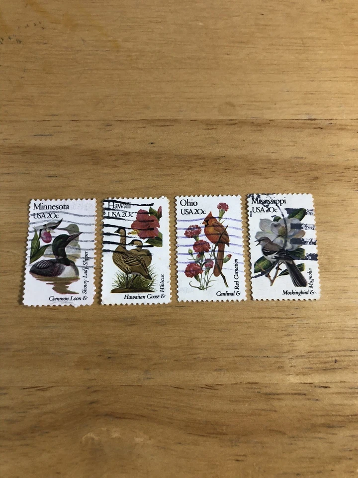 (4) US 20 Cent State Birds Stamps - Image 3 of 3