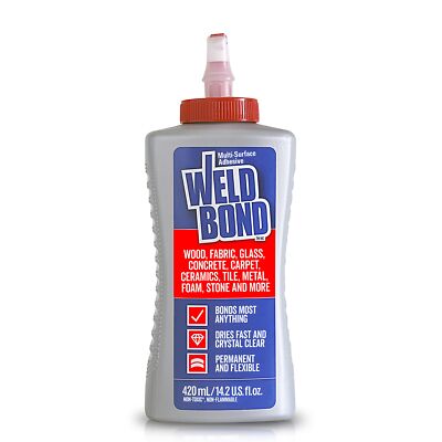 Weldbond Multi Surface Adhesive Glue Non Toxic Crystal Clear Strong Permanent