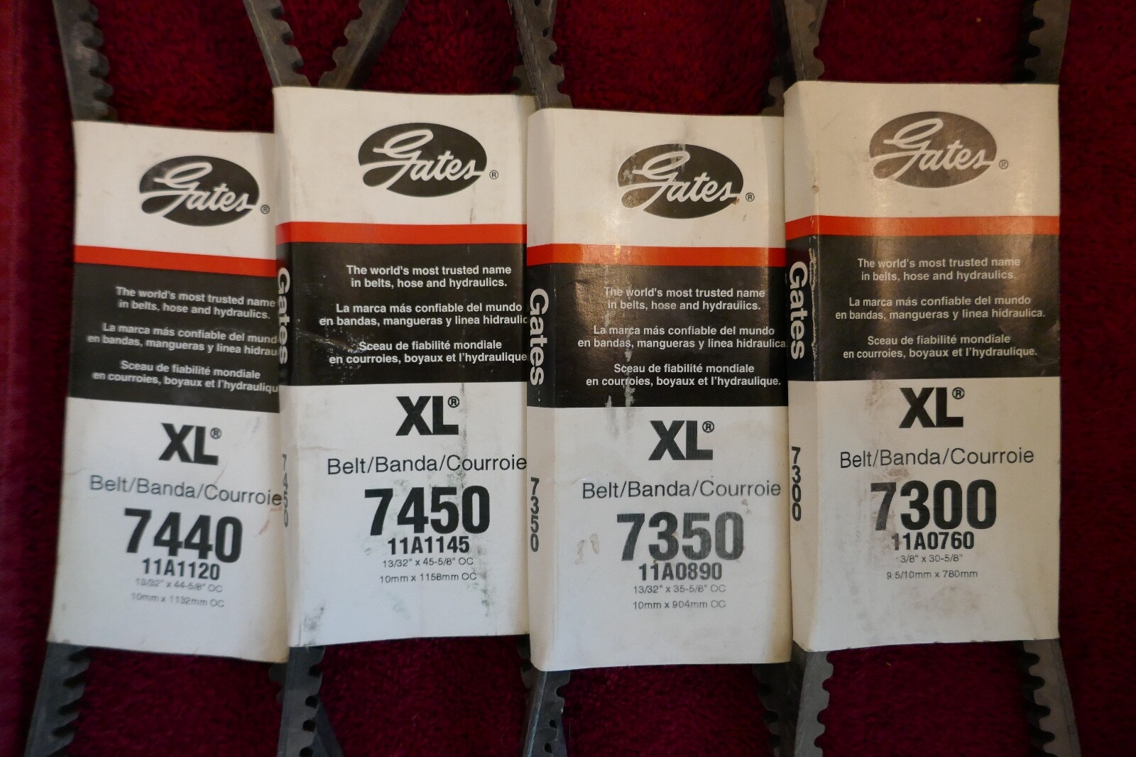 GATES NEW ACCESSORY DRIVE FAN BELTS XL (4) 7440 7300 7350 7450 eBay