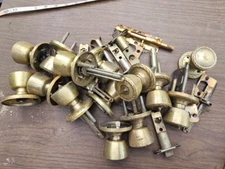 Vintage Brass Door Knob Big Lot Locksmith Parts Locks Keys Handle Cylinder Lock