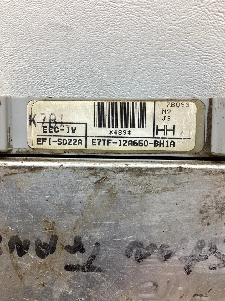 Ford Ranger Bronco II 1987 ECM ECU computadora E7TF-12A650-BH1A envío Qik Foto 2 de 2