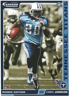 CHRIS JOHNSON FATHEAD TRADEABLES ECU PIRATES TENNESSEE TITANS  STICKER 2008 #R19