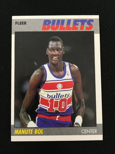 MANUTE BOL ROOKIE FLEER 1987 WASHINGTON BULLETS RC BASKETBALL CARD EBay