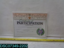 QTY 30: Hayes Participation Certificate, 11" x 8-1/2" 734675130389