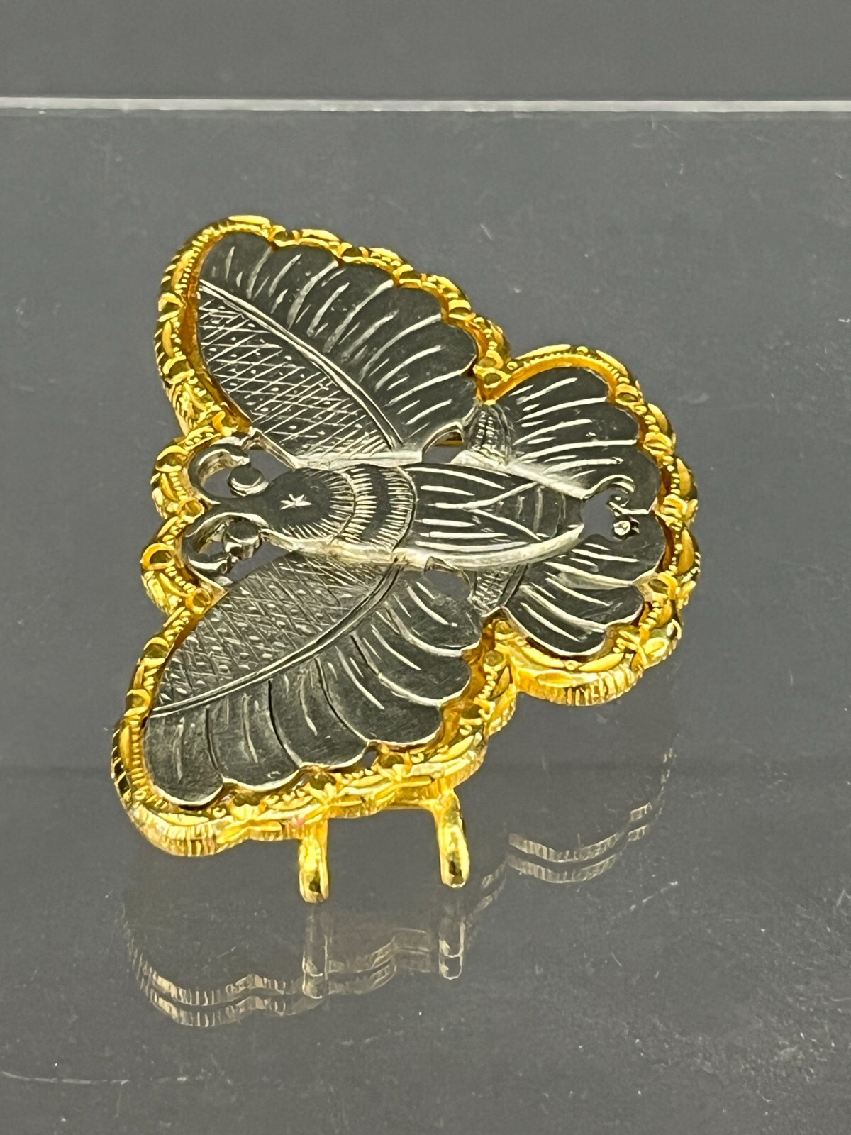 Vtg Signed KJL Kenneth J Lane Butterfly Belt Buck… - image 4