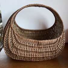 Gondola Shape Vintage Wicker woven open Shopping shopper Basket 