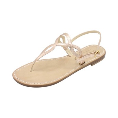 Handgefertigte Damen Sandalen Zehentrenner Low Leder Capri Positano Capresi Leder