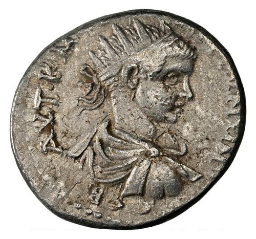 Diadumenian, as Caesar (r. Apr 217-Jun 218 AD) Silvered BI Tetradrachm NGC Ch VF