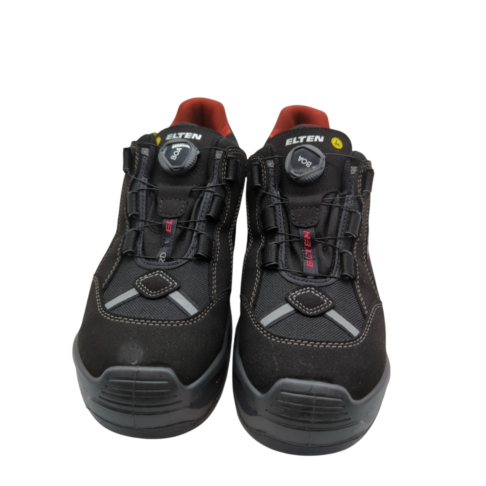 ELTEN Senex BOA ESD S3 Sicherheitsschuhe Unisex Alukappe Gr. 42 Schwarz/Rot