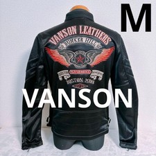 VANSON Giacca Single Riders Logo Ricamato Bluson Nero Uomo Taglia Media
