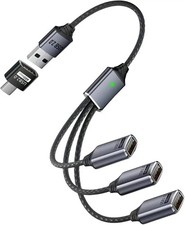 USB C Splitter 1 in 3 USB-C Out, USB Type C Splitter, USBC Male to Multi Type C