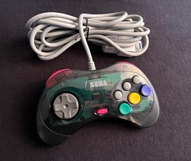 Retro-Bit Sega Saturn Wired Controller Slate Grey New in Open Box