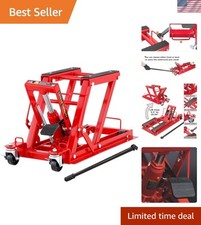 Portable Torin T64017 1500 Lbs Motorcycle And Atv Lift With 6-position Lock