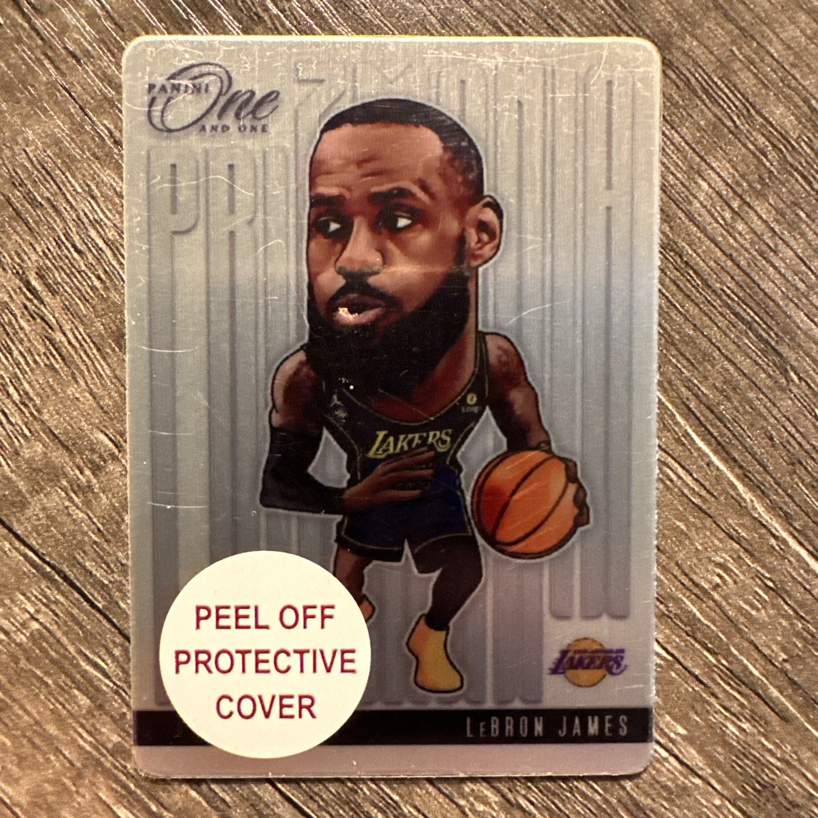 LeBron James 2024-25 Panini One and One #15 Prizmania Metal Lakers SSP