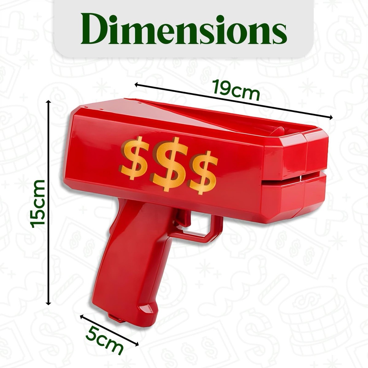 Original CashGun® | Money Gun | Or | Pistolet Lanceur de Billets | Pistolet Cash | Make It Rain | Party Gun | 100 Faux Billets Inclus | Accessoire | Jeu | Soirée | Original Corner Original CashGun® | Money Gun | Or | Pistolet Lanceur de Billets | Pistolet Cash | Make It Rain | Party Gun | 100 Faux Billets Inclus | Accessoire | Jeu | Soirée | Original Corner