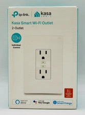 TP-LINK KP200 2-Socket Kasa Smart Wi-Fi Power Outlet - NEW! Fast Shipping!