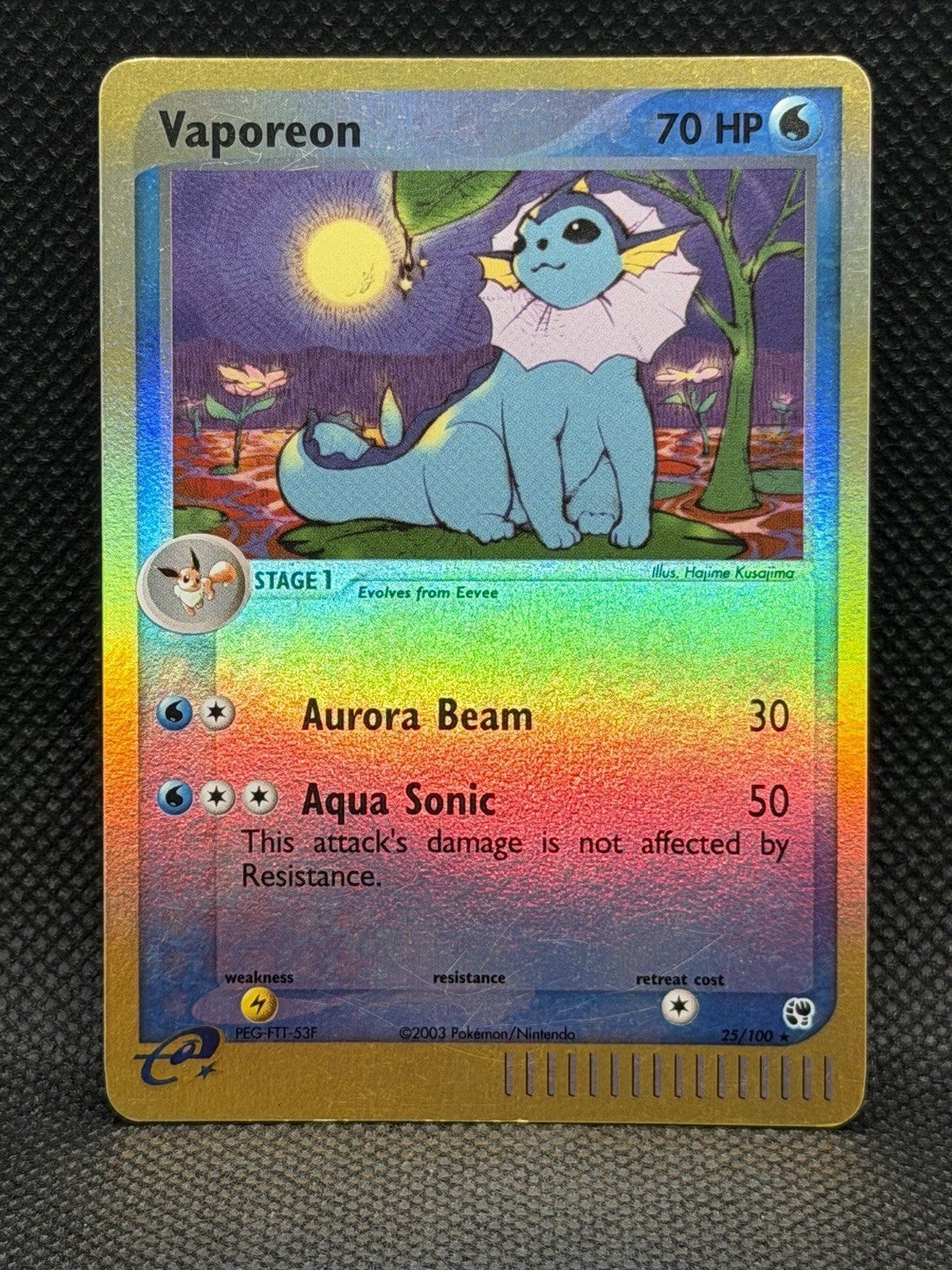 Vaporeon 25/100 Sandstorm Reverse Holo ~ LP/NM🫧