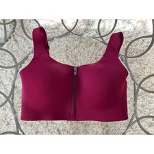 Victoria's Secret VSX Sport Bra Burgundy Full Zip High Impact Workout Athletic