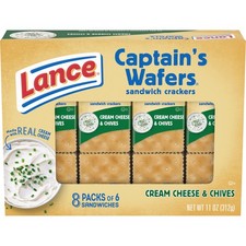 Lance Sandwich 1.38 Ounce (Pack of 8), Wafers Cream Cheese and Chives