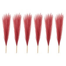 K&uuml;nstliches Pampasgras, 43,2 cm, Boho-Dekor, Weinrot, 6 St&uuml;ck