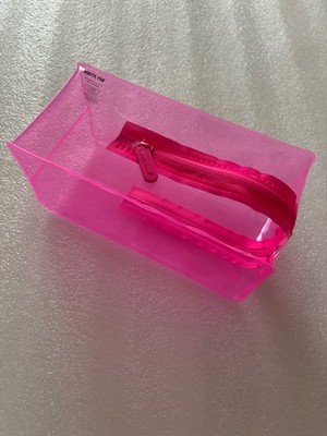 weißfuchs schminktasche transparent rosa