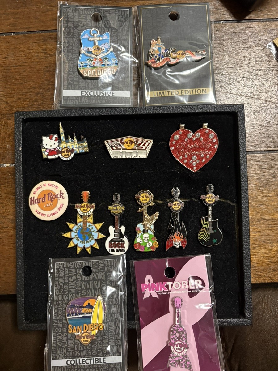 Hard Rock Cafe ピンバッジ 13点セット Hard Rock Cafe collectible 13 pins san diego las vegas hello kitty
