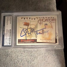 2011 Topps Hometown Heroes Clayton Kershaw Signed Autograph  PSA Authenticated