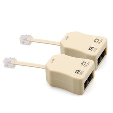 In-line DSL Splitter Adapter with Noise Filter for Telephone Fax Accessory P...