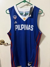 adidas Pilipinas Philippines Gilas Basketball Jersey Men's Blue Size L
